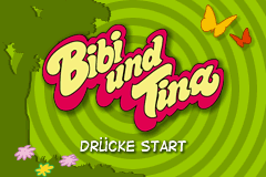 Bibi Blocksberg: Der Magische Hexenkreis title screen for GameBoy Advance